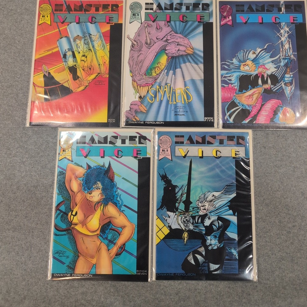 Hamster Vice Comic Lot 1-7, 9 Blackthorne Publishing Dwayne Ferguson Copper Age - Picture 4 of 4